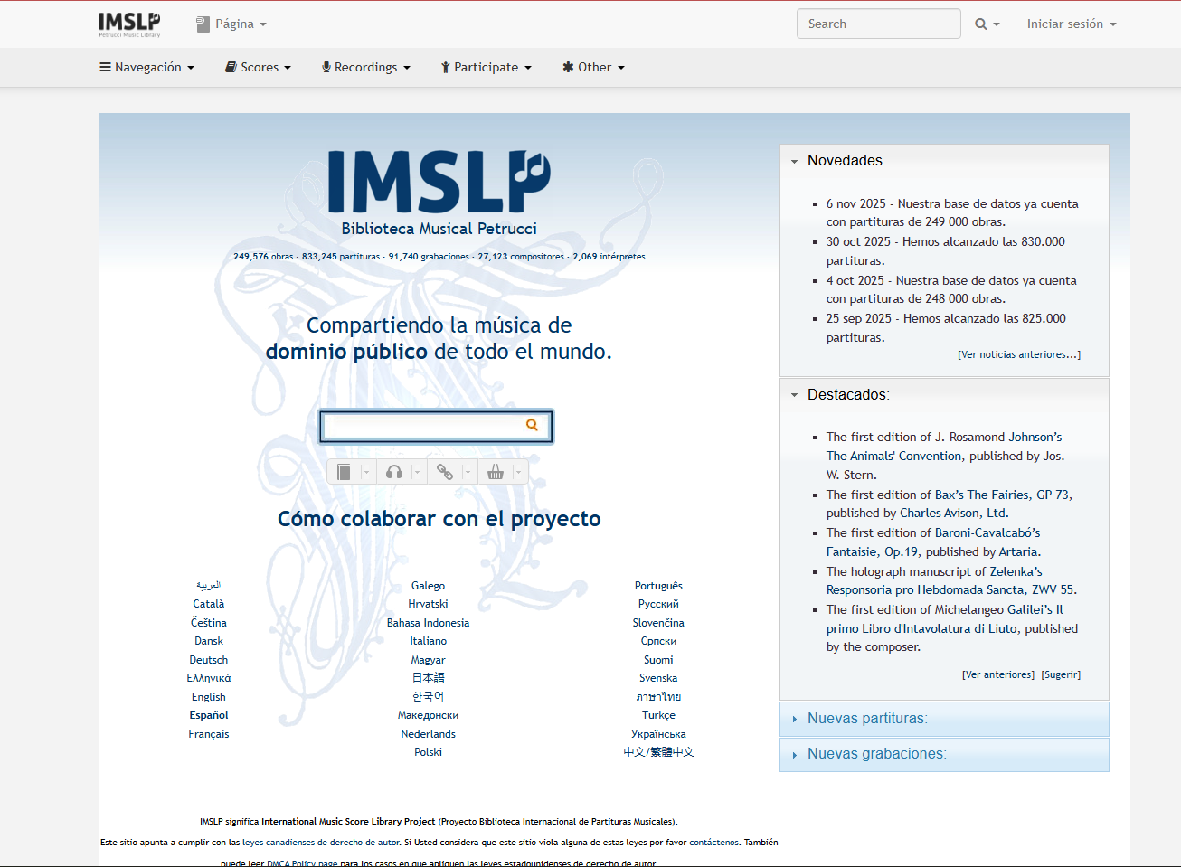Todas las partituras del mundo en una pantalla   
